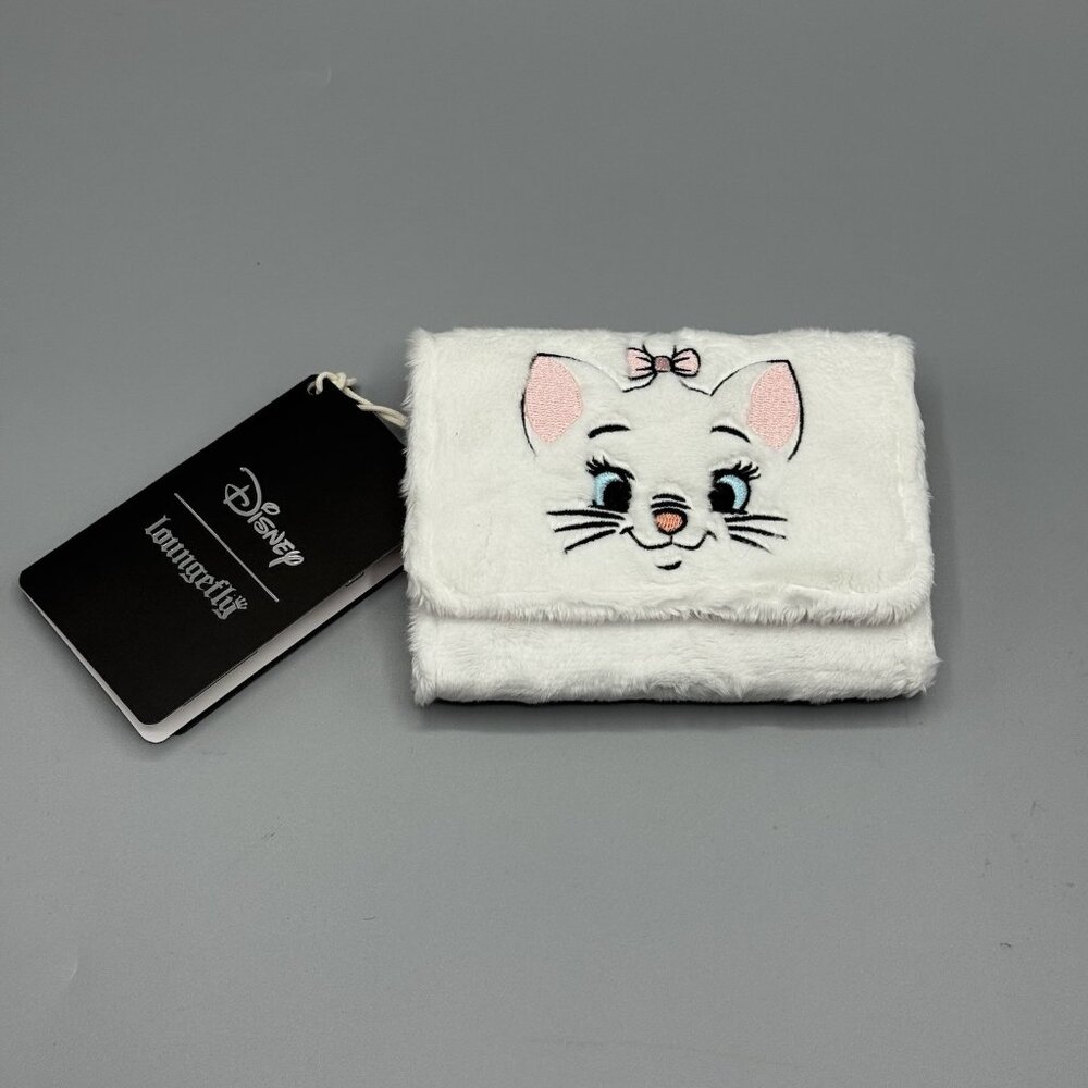 Loungefly Disney The Aristocats Marie Fuzzy Mini Flap Wallet NEW
